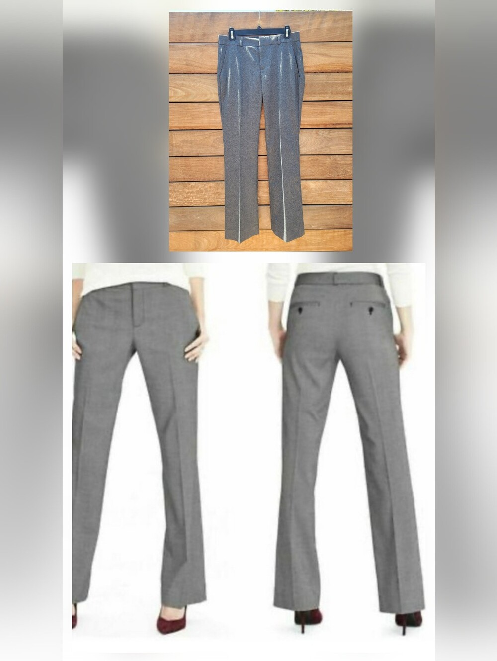 Banana Republic Logan Charcoal Grey Business Casual Office‎ Elegant Pants Sz 4